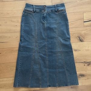 Long Denim CABi Skirt